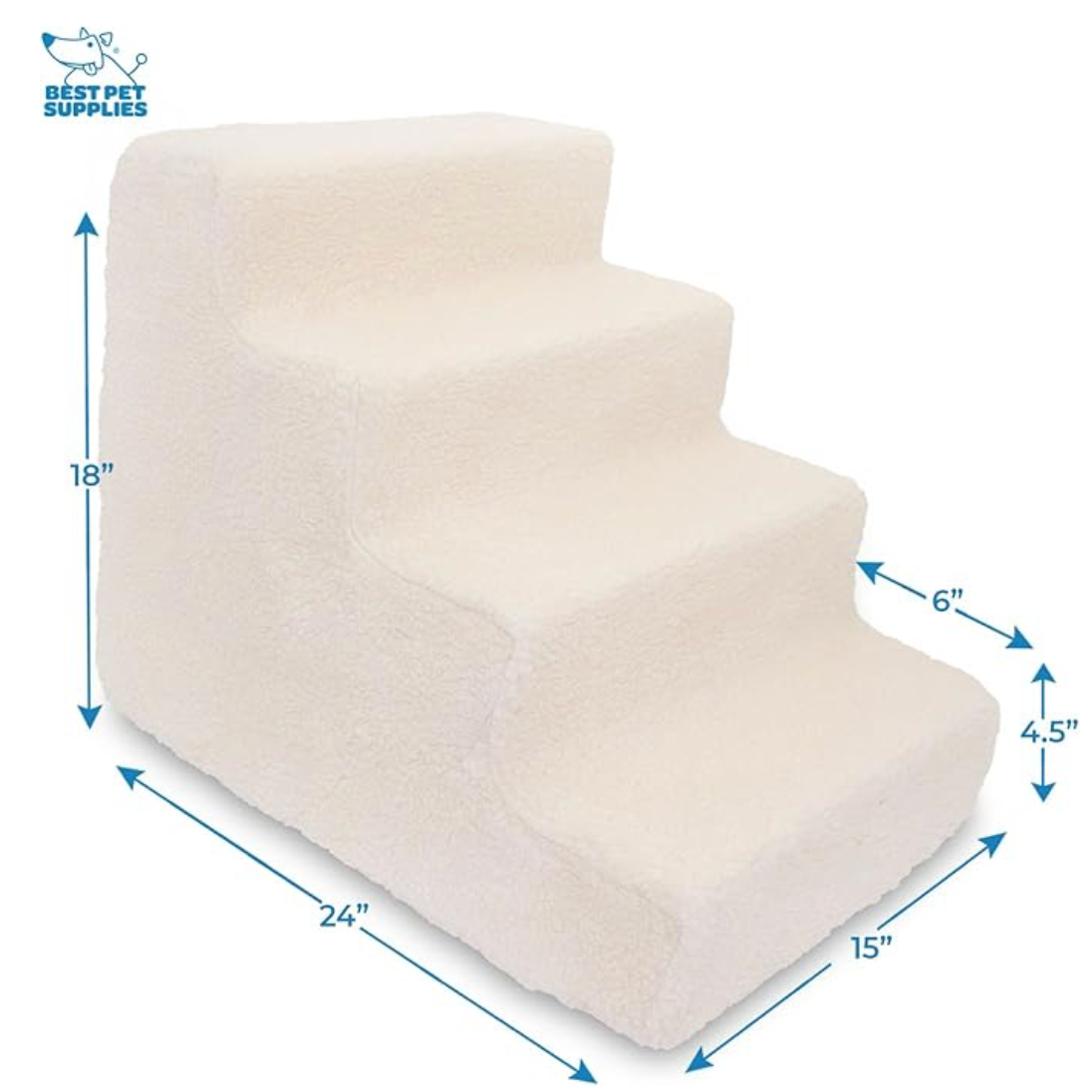 Foldable Pet Stairs – Soft Foam Steps for Small Dogs & Cats