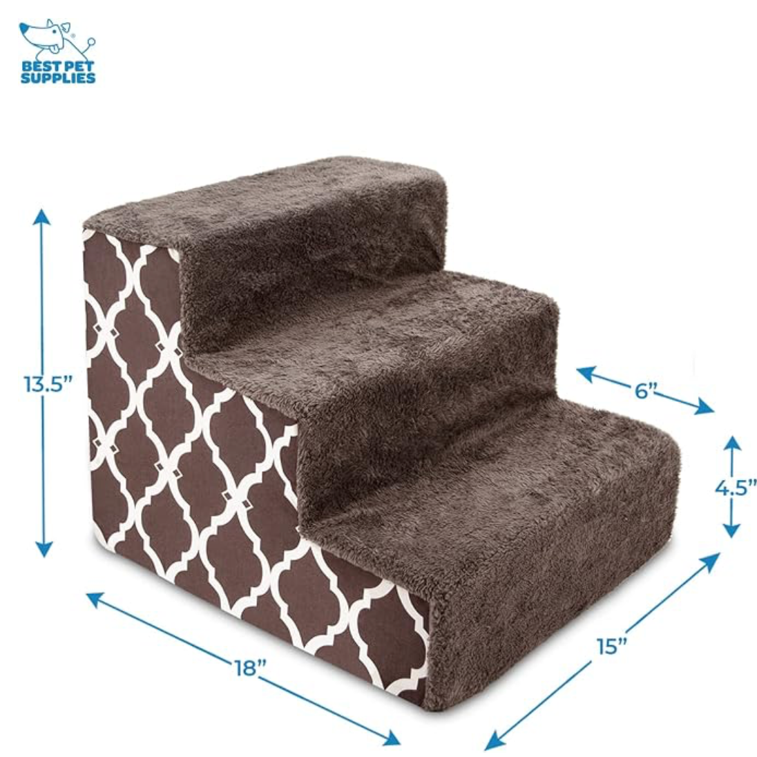 Foldable Pet Stairs – Soft Foam Steps for Small Dogs & Cats