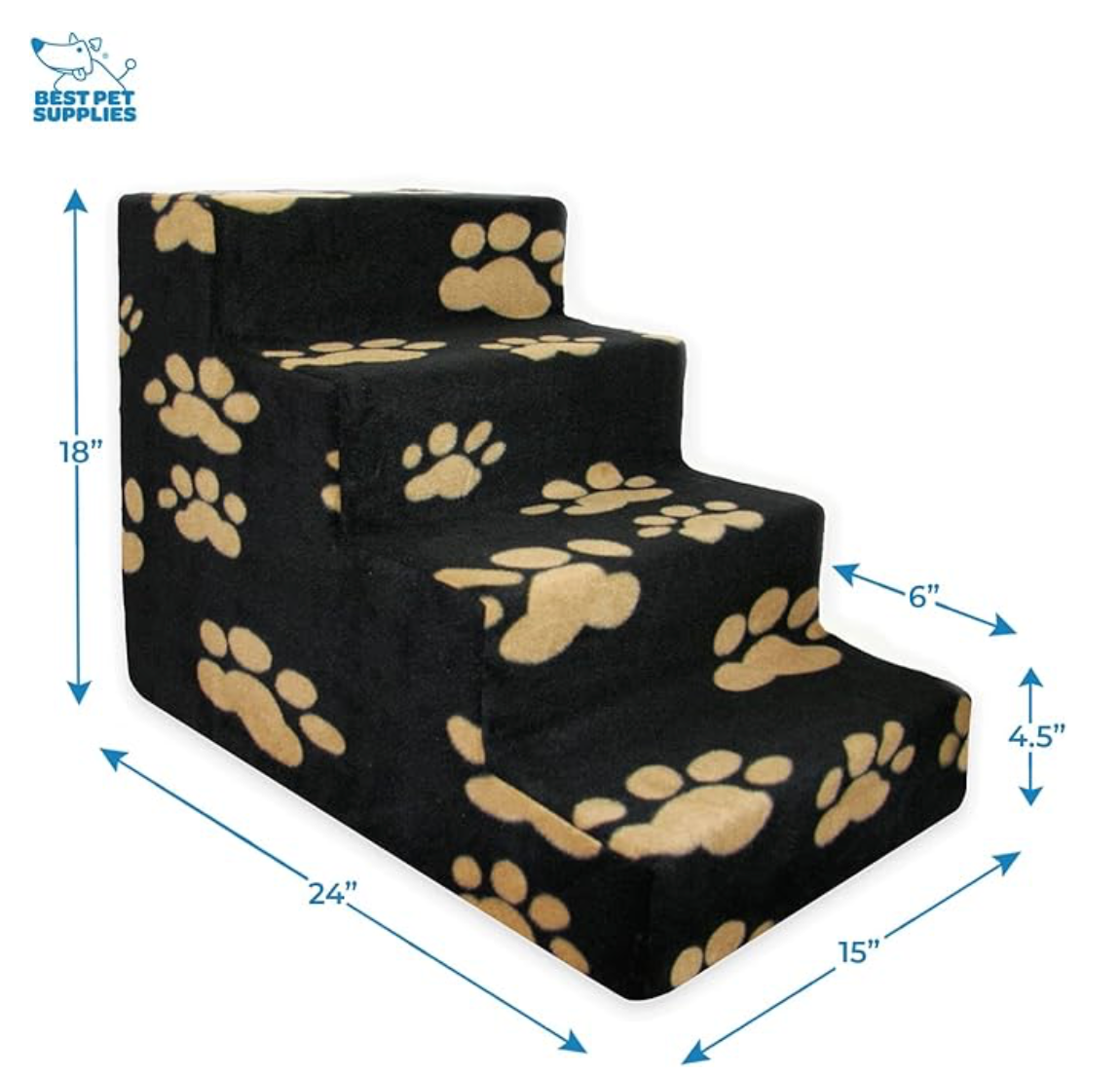 Escalier pliable pour animaux de compagnie – Marches douces en mousse pour petits chiens et chats