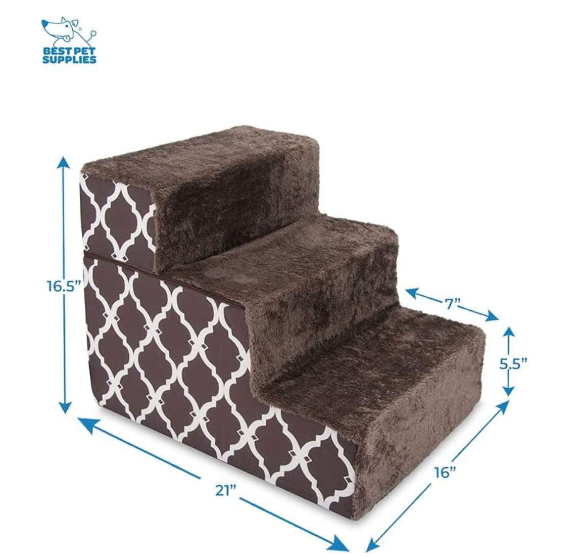 Escalier pliable pour animaux de compagnie – Marches douces en mousse pour petits chiens et chats
