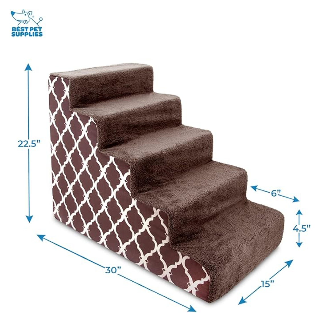 Escalier pliable pour animaux de compagnie – Marches douces en mousse pour petits chiens et chats