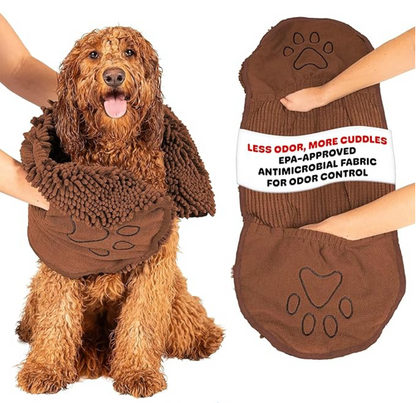 Serviette Séchage Chien en Microfibre – Serviette Ultra Absorbante à Séchage Rapide pour Animaux de Compagnie