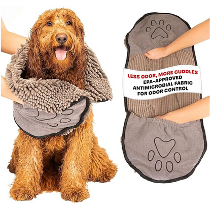 Serviette Séchage Chien en Microfibre – Serviette Ultra Absorbante à Séchage Rapide pour Animaux de Compagnie